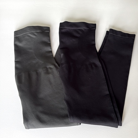 Shapermint Essentials High Waisted Shaping Leggings (2)  Dk Grey & Black Size XL - Picture 1 of 13